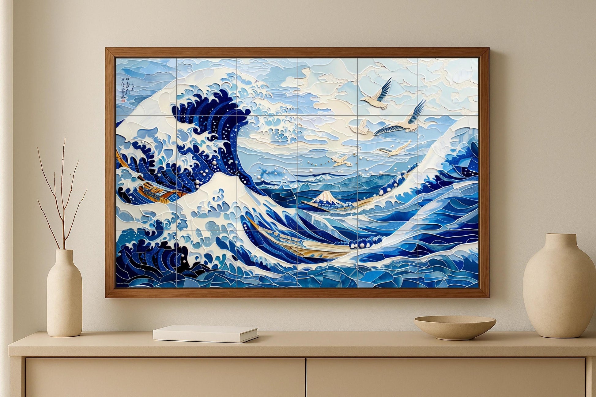 Ceramic Tile Mural: Gran Wave — Museum Art Reproduction