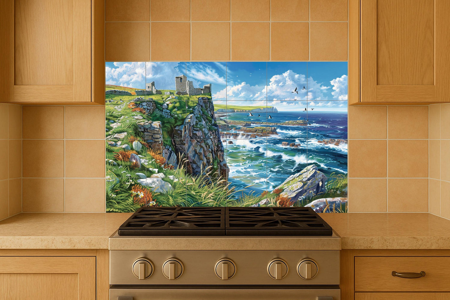 Irlanda des Norte · Keramik-Wandbild — Blumen & Landschaften