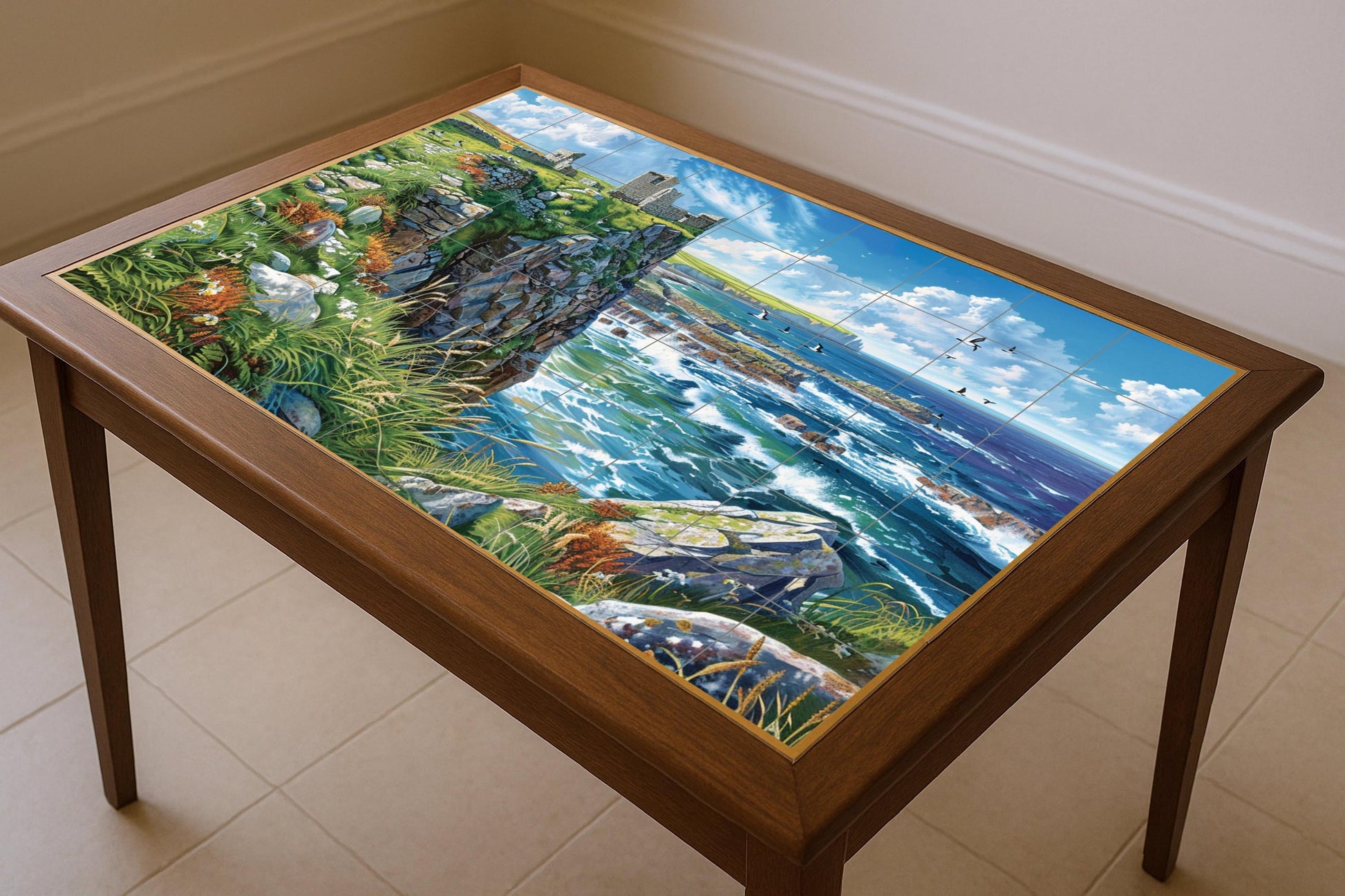 Irlanda des Norte · Keramik-Wandbild — Blumen & Landschaften