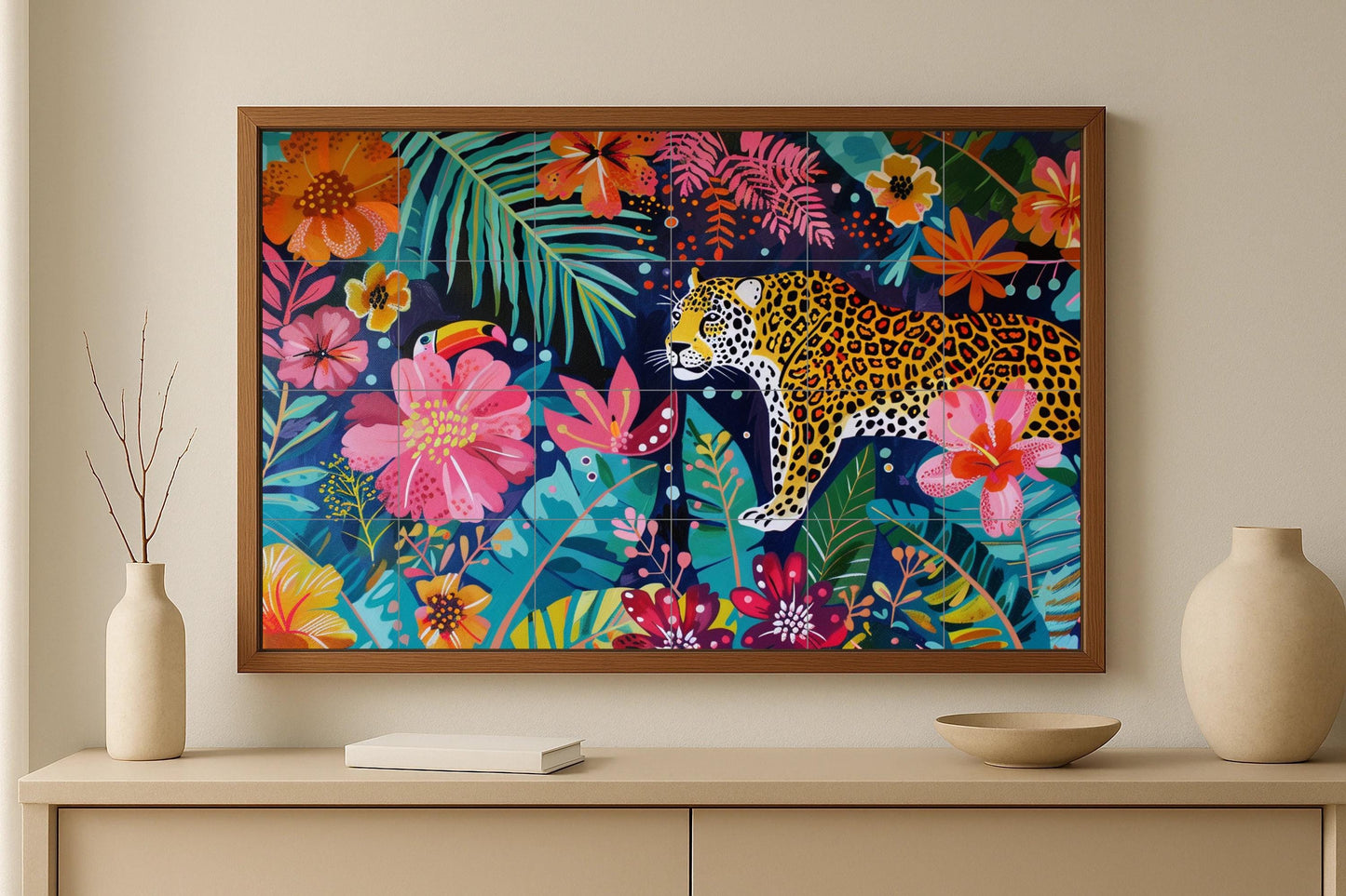 La selva amazónica · Ceramic Wall Mural — Flowers & Landscape Art