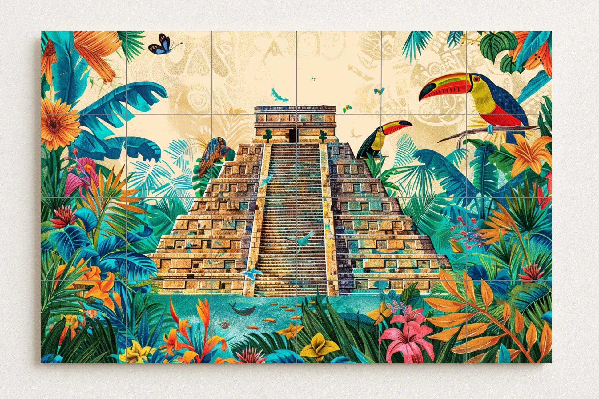 Azulejo mural de Chichén Itzá