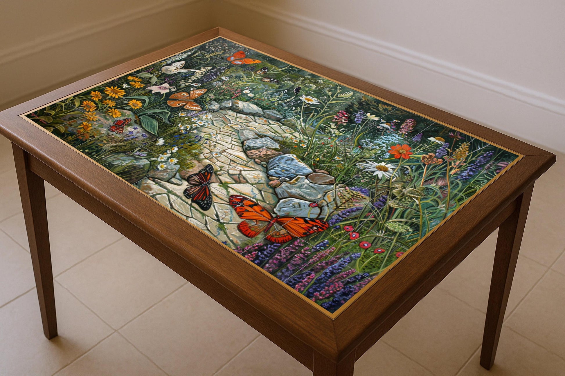 Garden of mariposas — Botanical Landscape · Ceramic Tile Mural