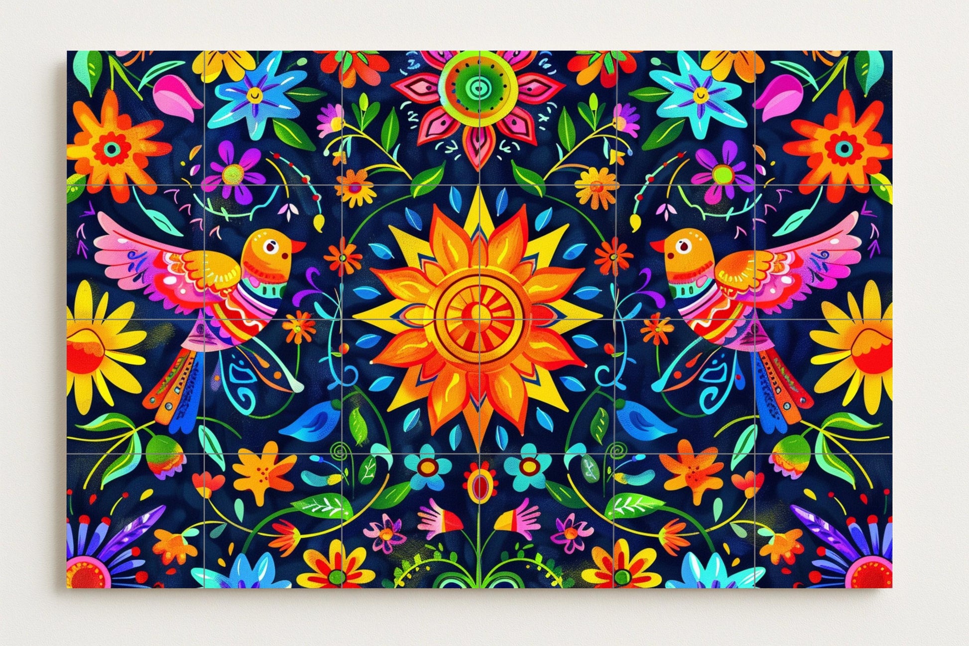 Fresque en Carrelage Otomíes — Paysage Botanique