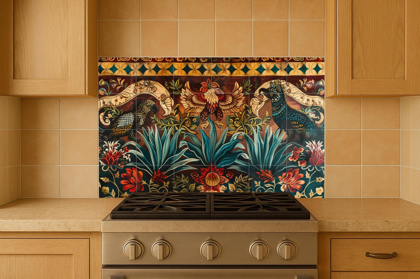 Populares mexicanos — Flowers & Landscape Art · Ceramic Tile Mural