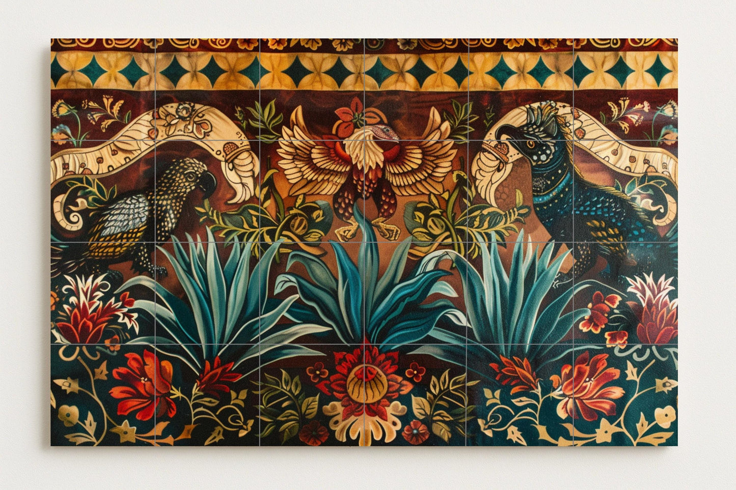 Populares mexicanos — Flowers & Landscape Art · Ceramic Tile Mural