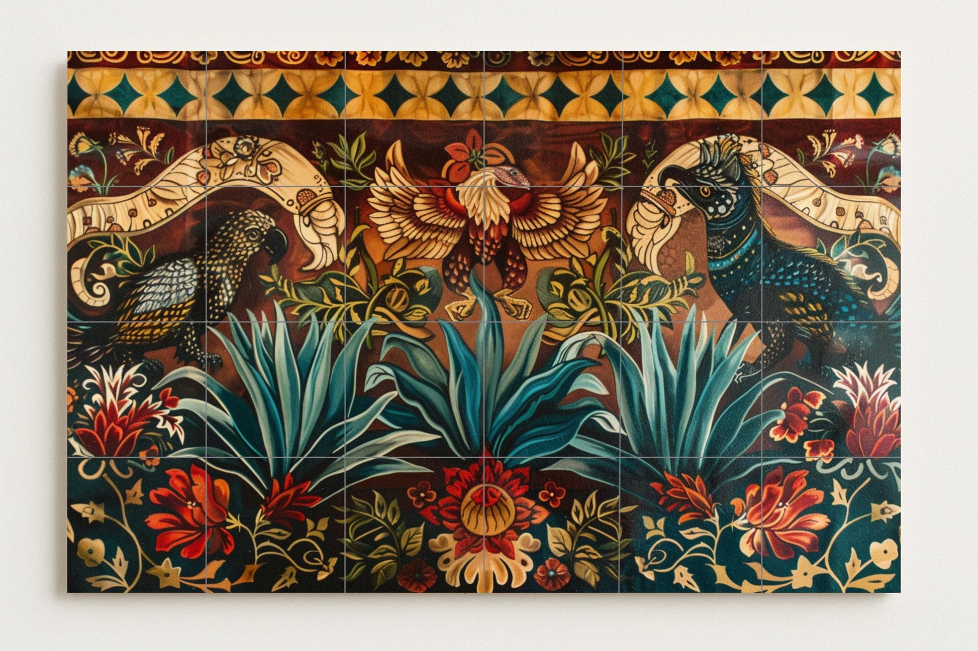 Populares mexicanos — Flowers & Landscape Art · Ceramic Tile Mural