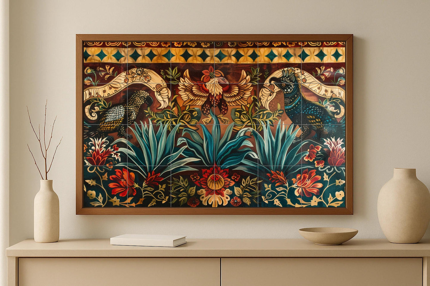 Populares mexicanos — Flowers & Landscape Art · Ceramic Tile Mural