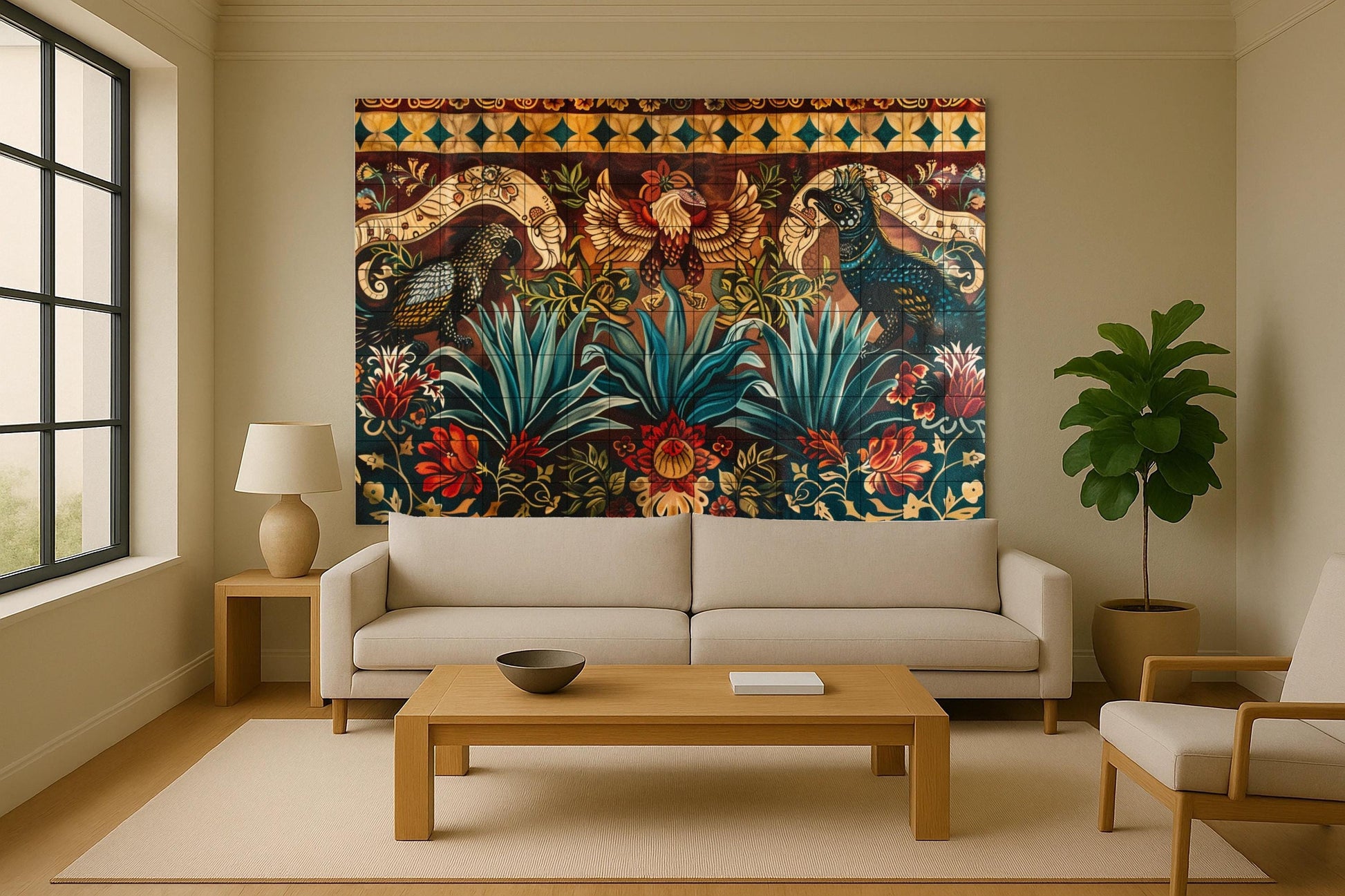 Populares mexicanos — Flowers & Landscape Art · Ceramic Tile Mural