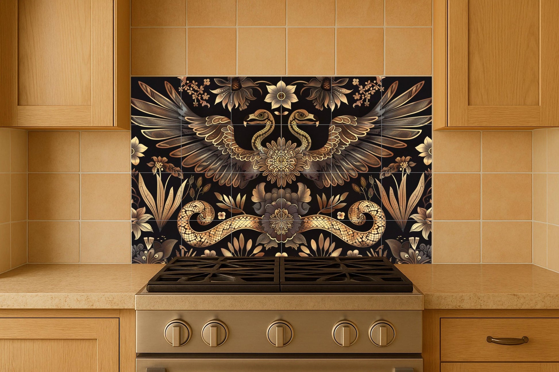 Oiseaux de Art Populaire · Fresque Céramique — Décor Jardin et Nature