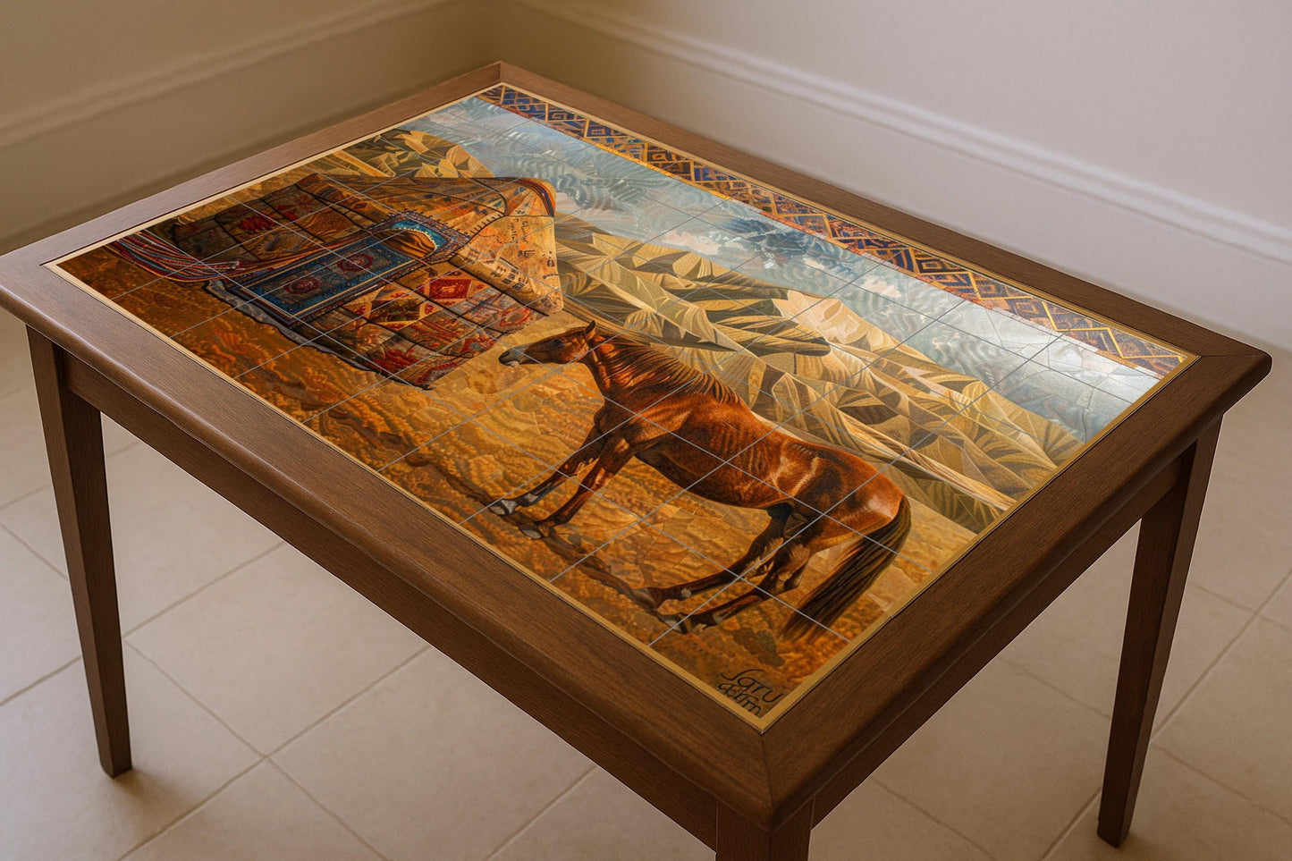 Pared de yurta nómada — Art Animalier en Carreaux, Art Mural en Céramique
