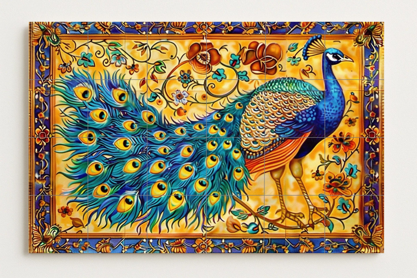 Mural de pavo real sevillano
