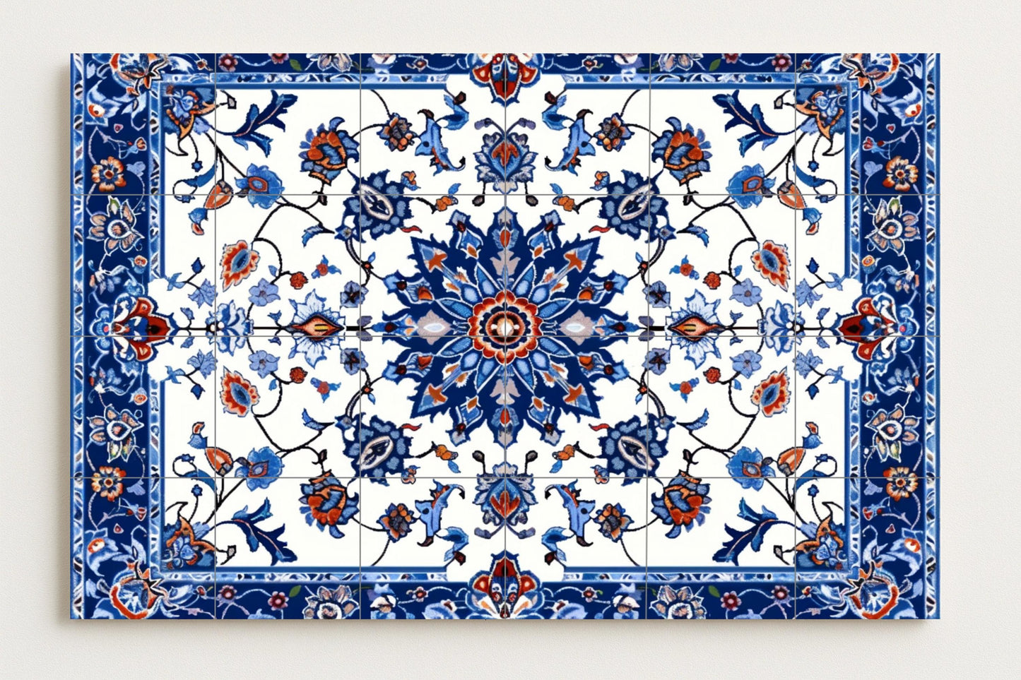 Ceramic Tile Mural: Mosaic of Isfahán — Botanical Landscape