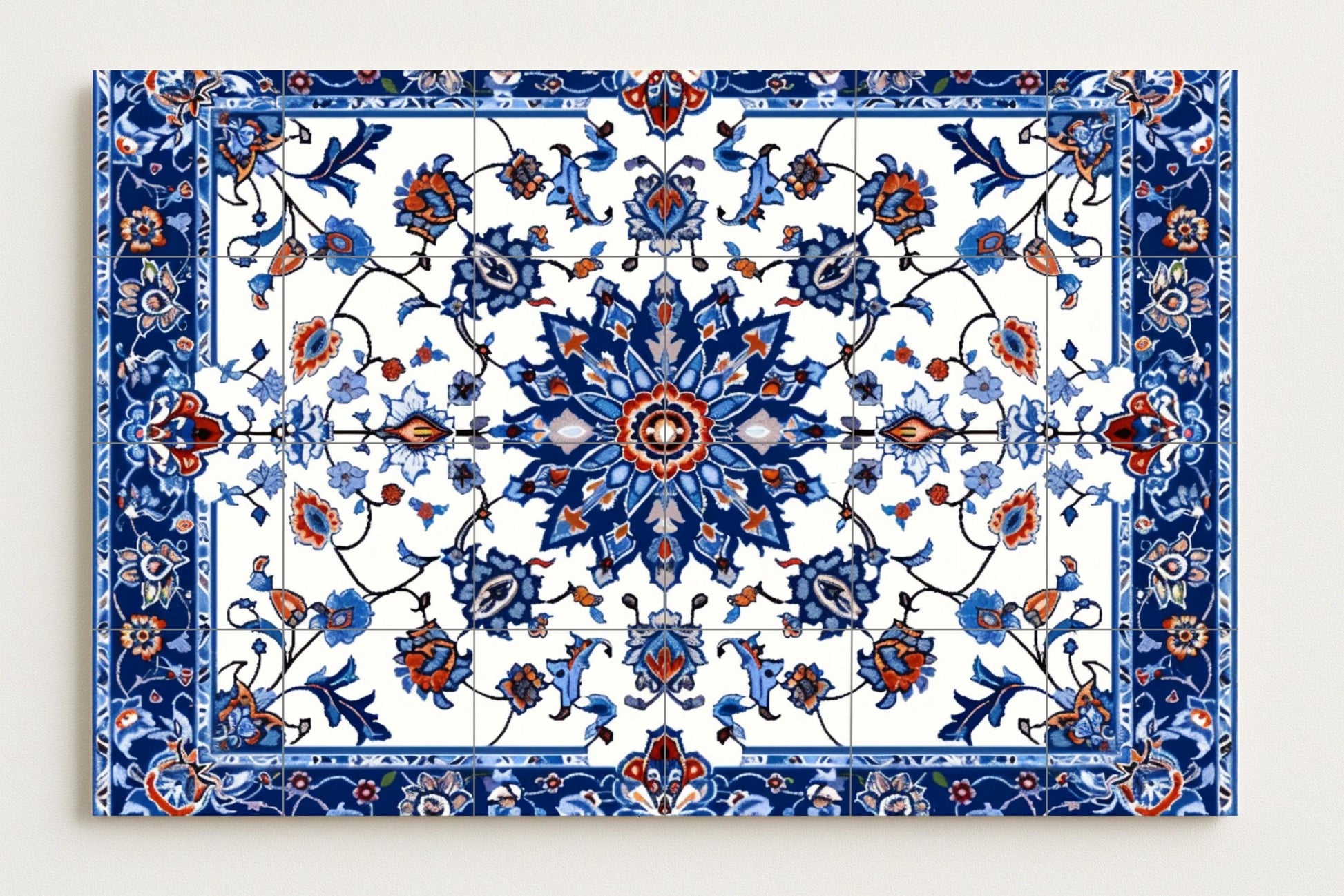 Ceramic Tile Mural: Mosaic of Isfahán — Botanical Landscape