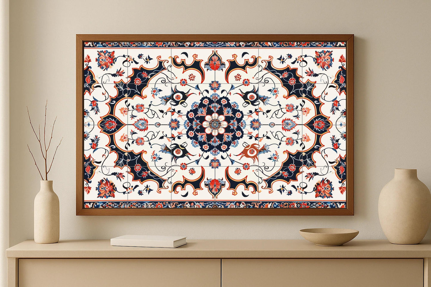 Con motivos di Teherán · Murale Ceramico — Decoro di Viaggio