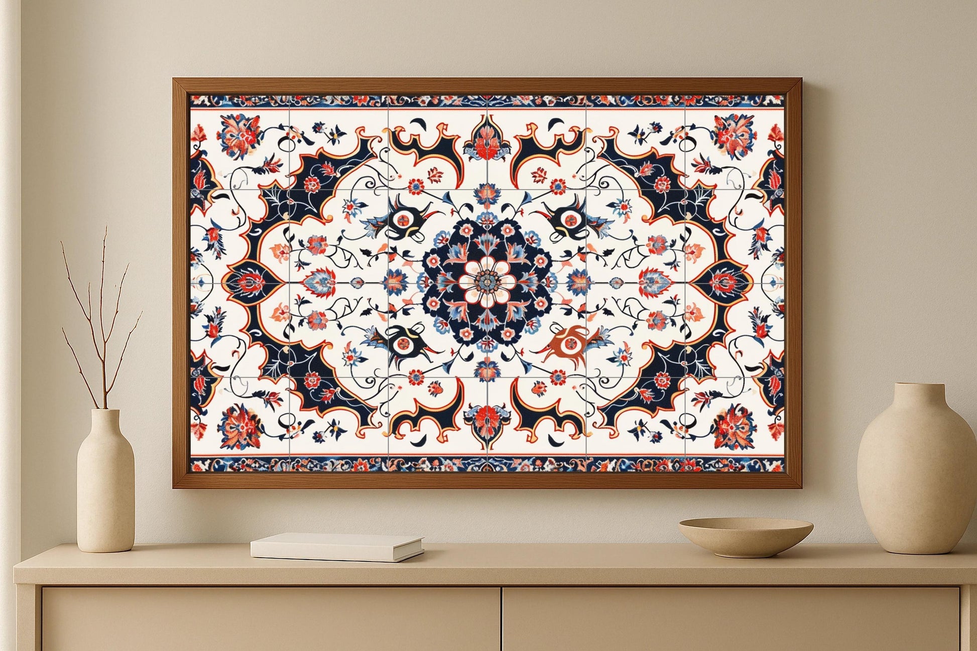 Con motivos di Teherán · Murale Ceramico — Decoro di Viaggio