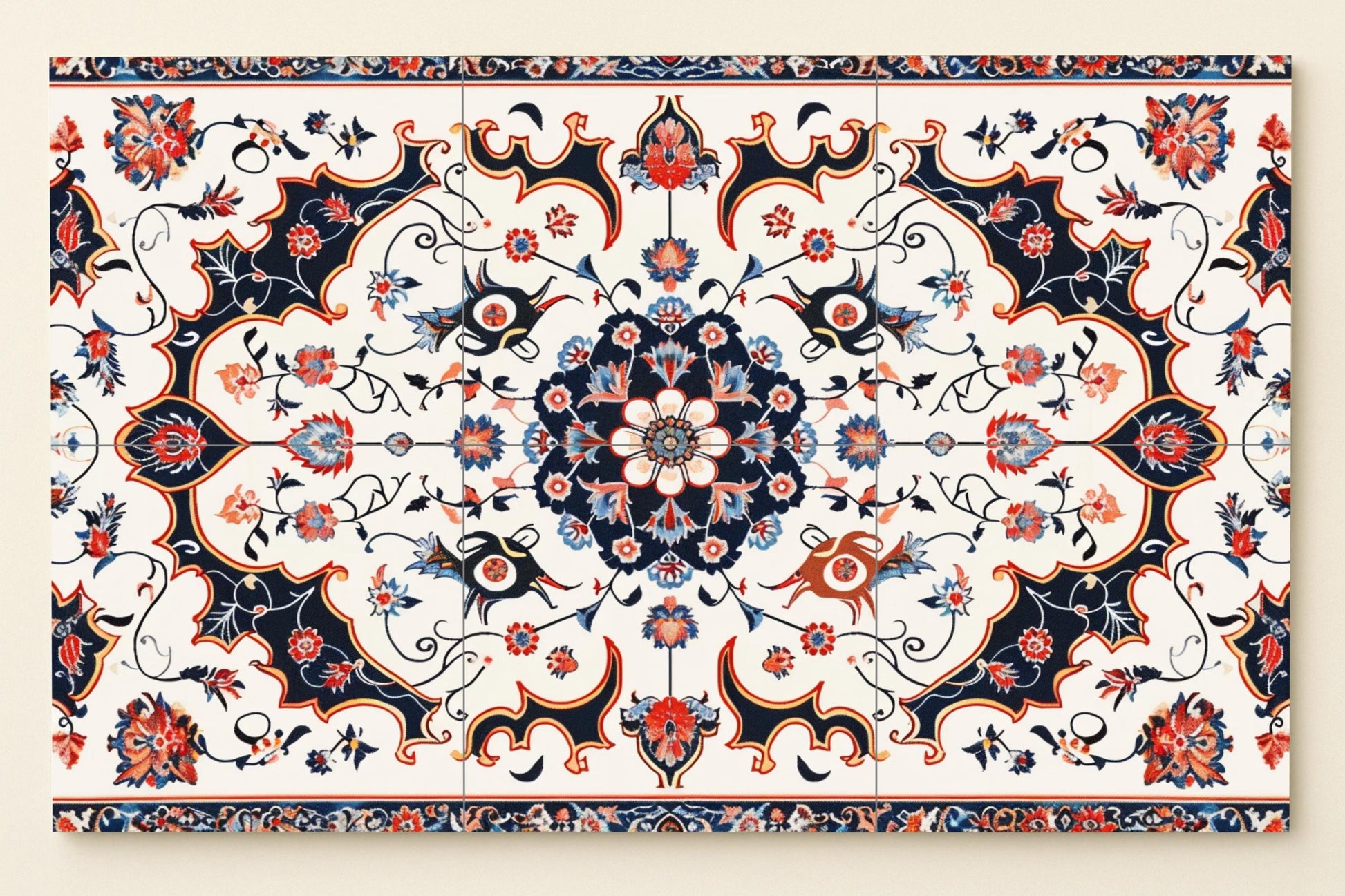 Con motivos di Teherán · Murale Ceramico — Decoro di Viaggio