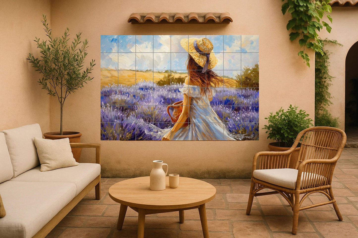 Stil Provenzalisch — Natur-Wandkunst, Wandkunst aus Keramikfliesen