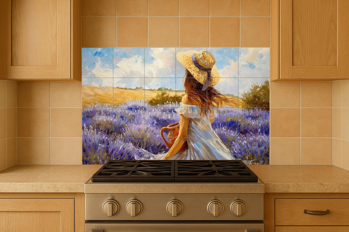 Stil Provenzalisch — Natur-Wandkunst, Wandkunst aus Keramikfliesen