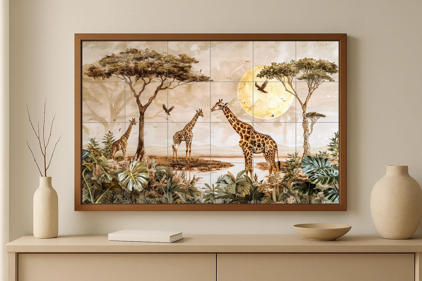 Fliesenbild Jirafas von sabana Golden — Garten- & Natur-Dekor