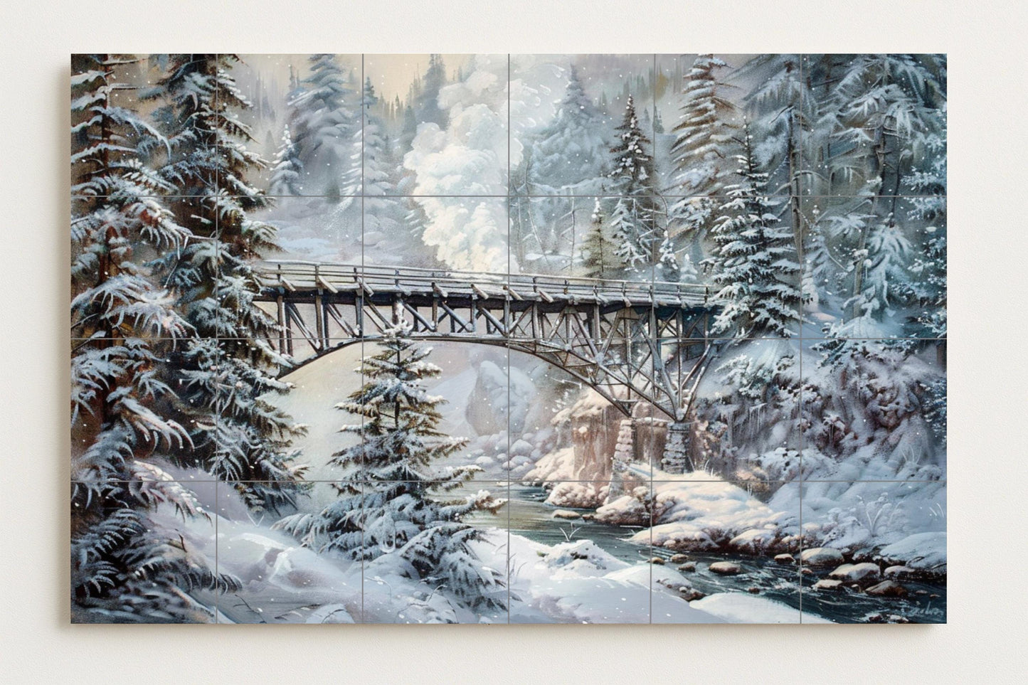 Bridge of Mountain nevado — Garden & Scenery Décor · Tile Wall Art