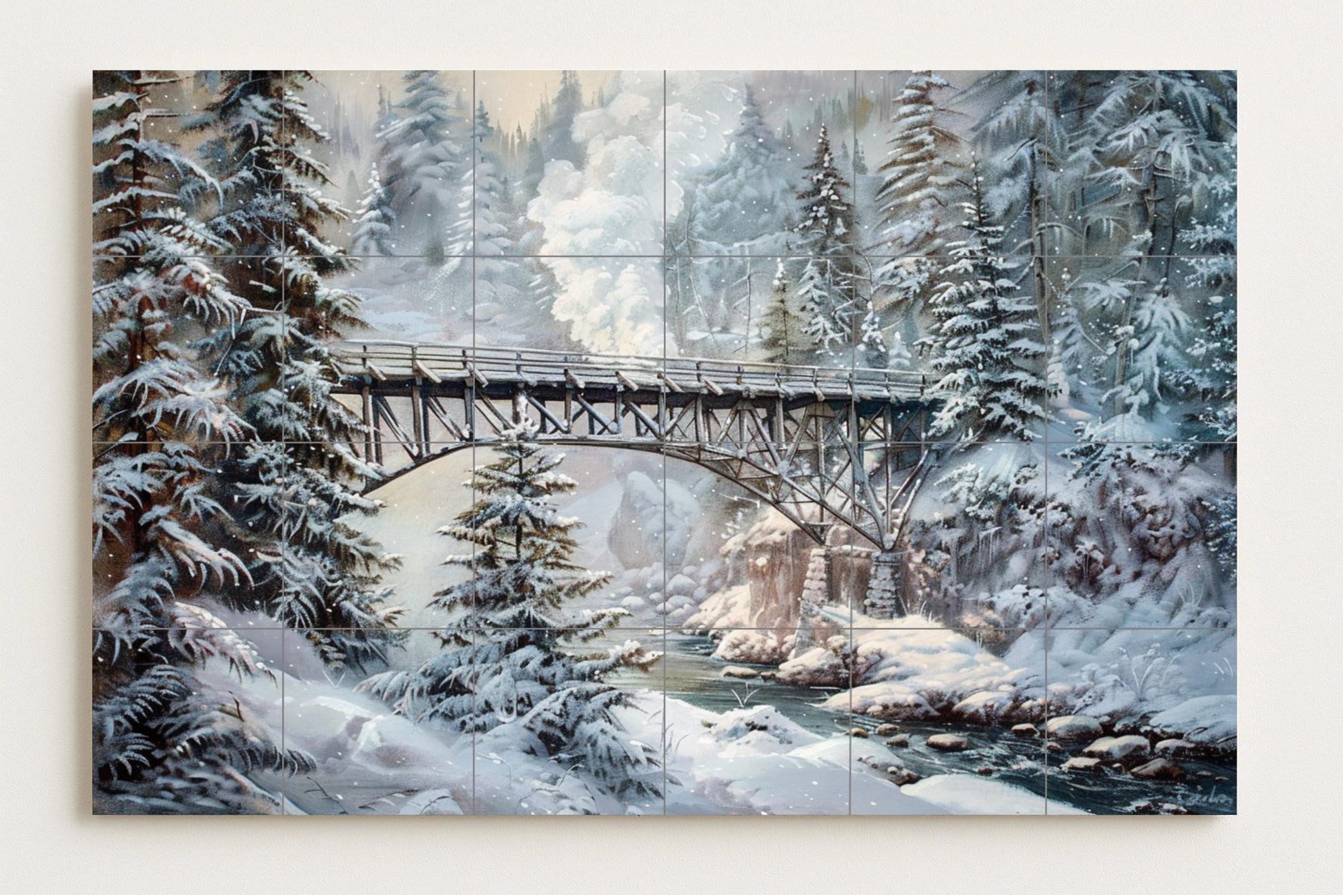 Bridge of Mountain nevado — Garden & Scenery Décor · Tile Wall Art