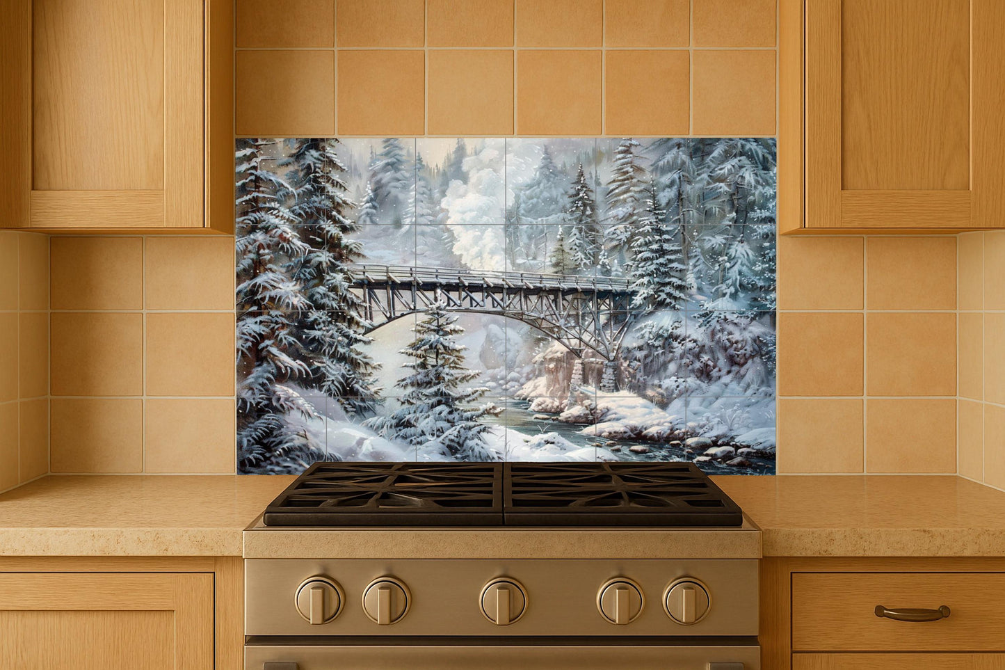 Bridge of Mountain nevado — Garden & Scenery Décor · Tile Wall Art