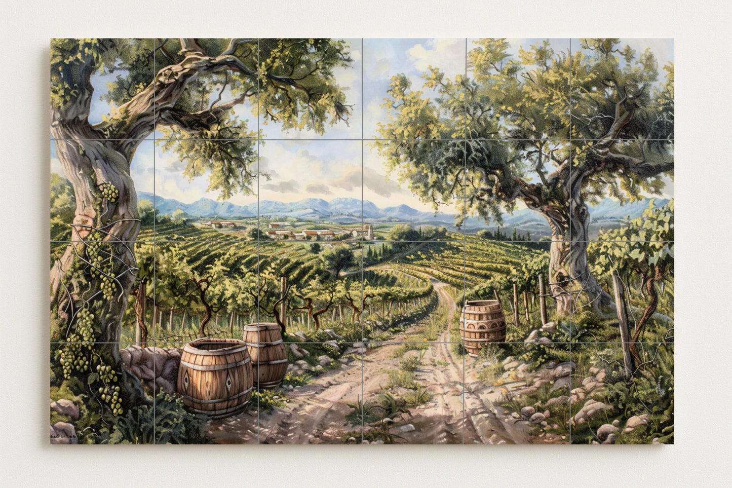Cerámica di Vigneto — Cucina di Campagna, Arte da Parete in Ceramica