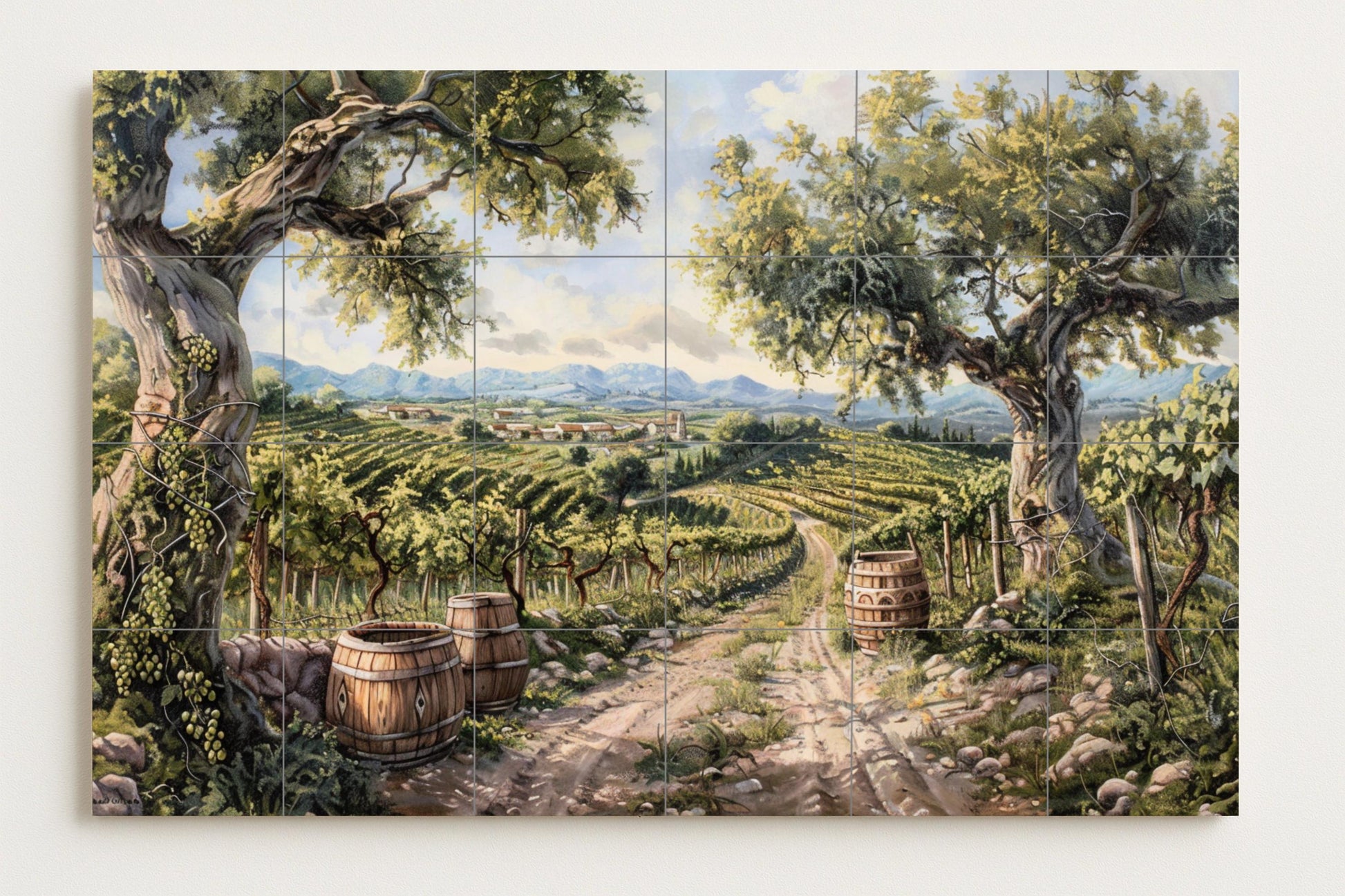 Cerámica di Vigneto — Cucina di Campagna, Arte da Parete in Ceramica