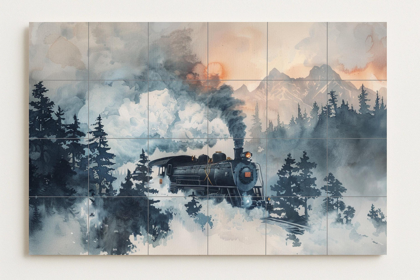 Fliesenbild Tren von Dampfer — Blumen & Landschaften