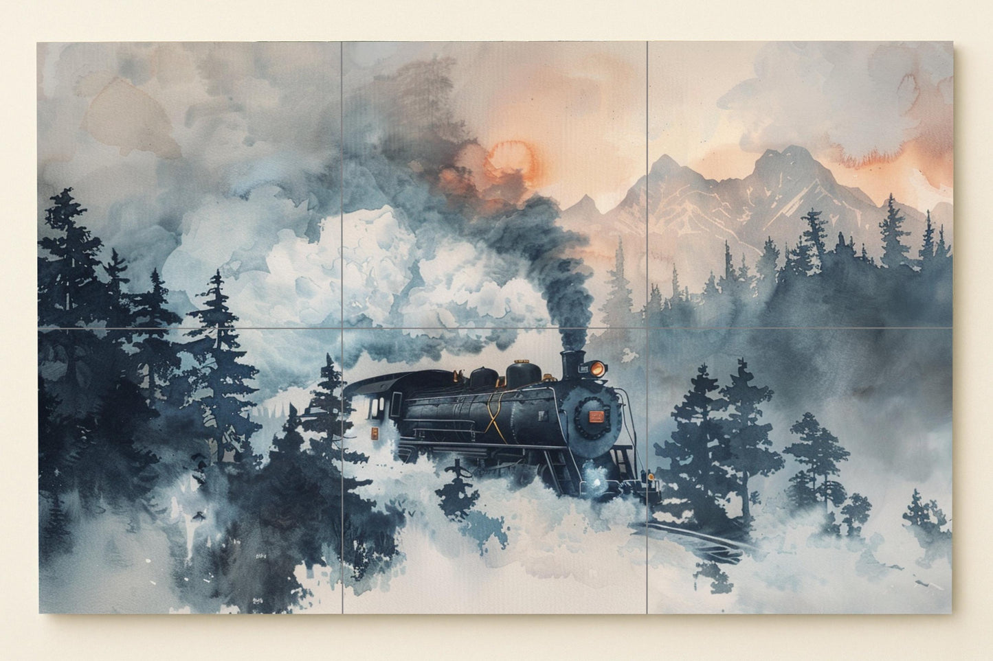 Fliesenbild Tren von Dampfer — Blumen & Landschaften