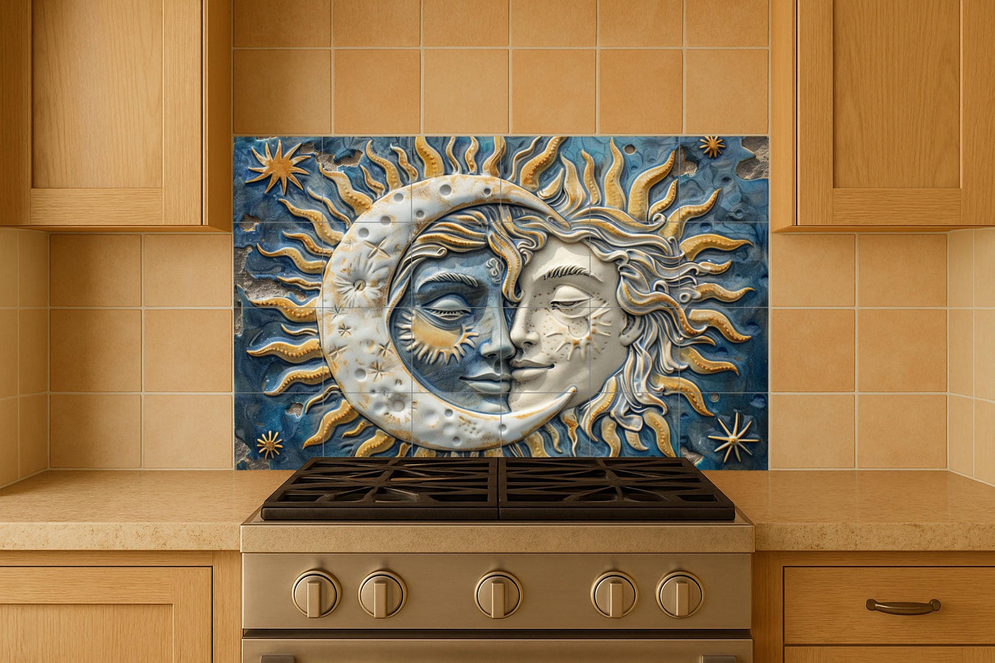 Sun and Moon — Legends & Epic Art · Ceramic Tile Mural