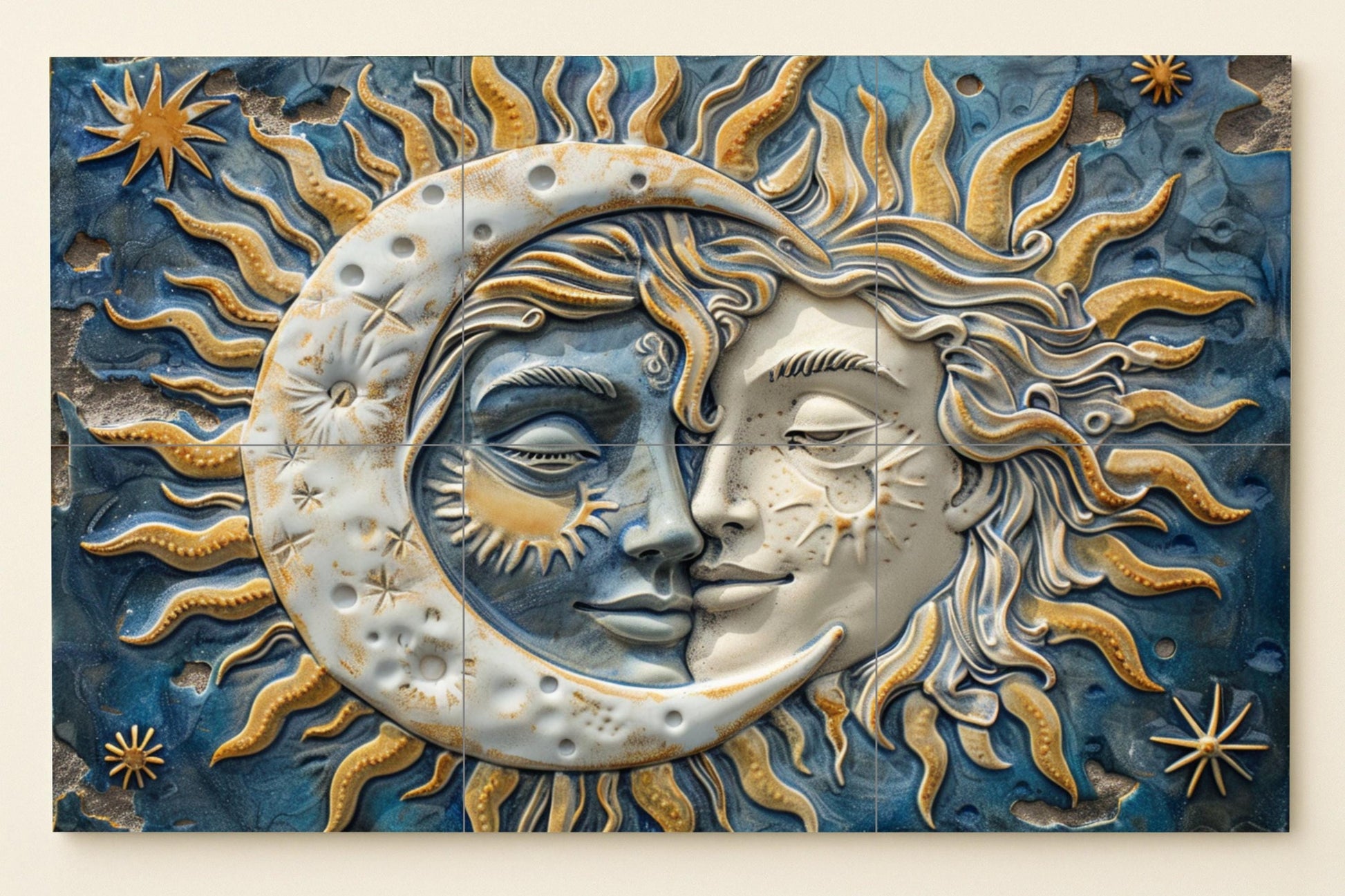 Sun and Moon — Legends & Epic Art · Ceramic Tile Mural