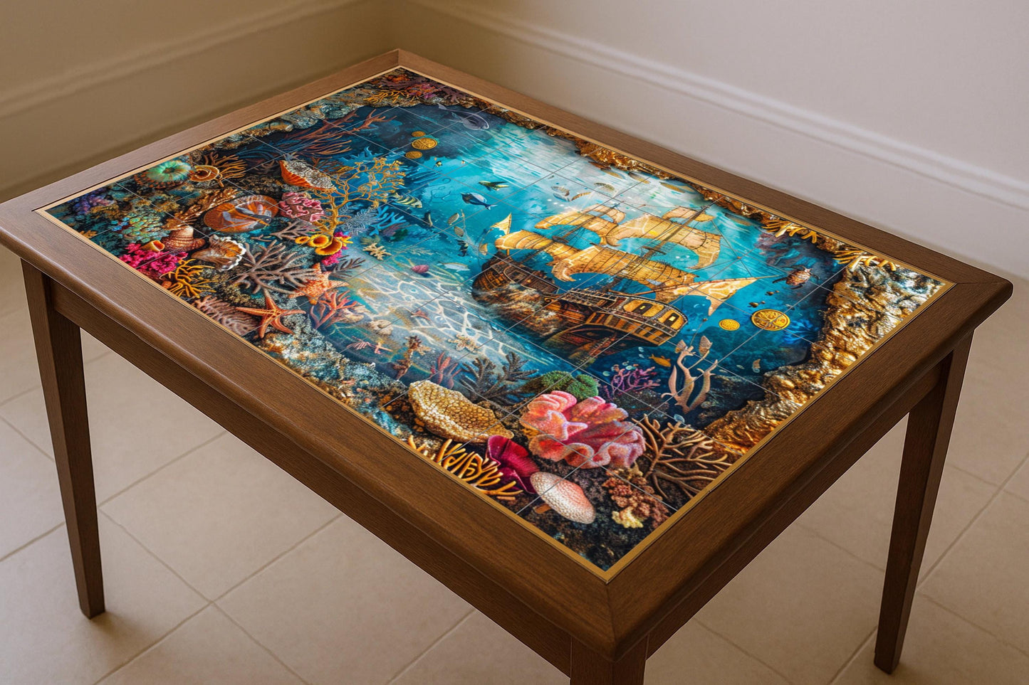 Boat hundido · Ceramic Wall Mural — Maritime Tile Art