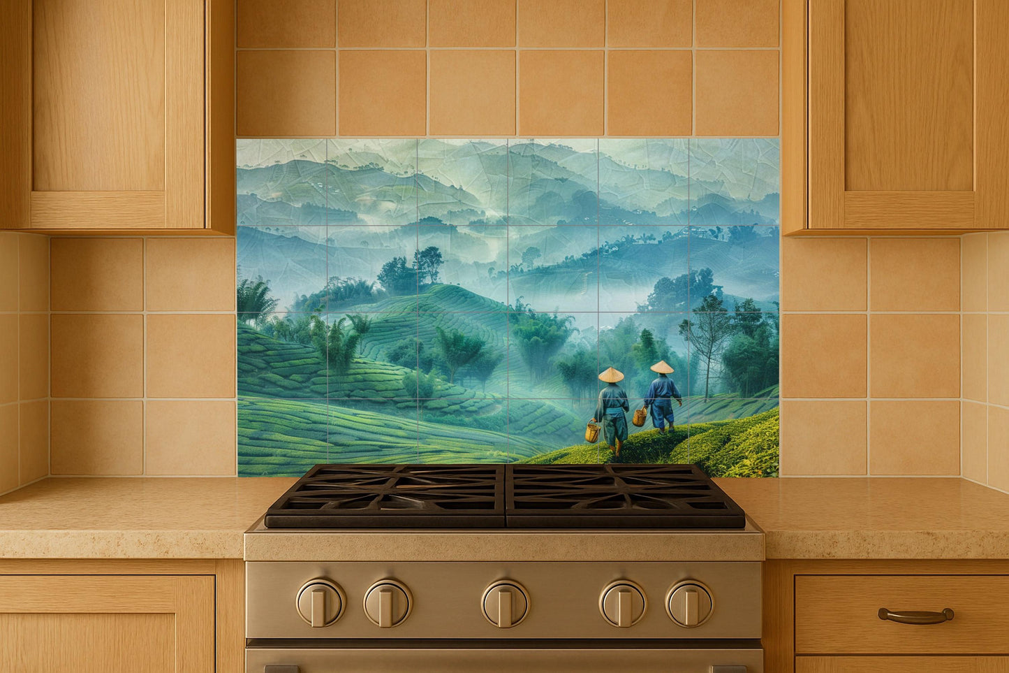 Countryside in terrazas — Kitchen & Country Scene · Ceramic Tile Mural