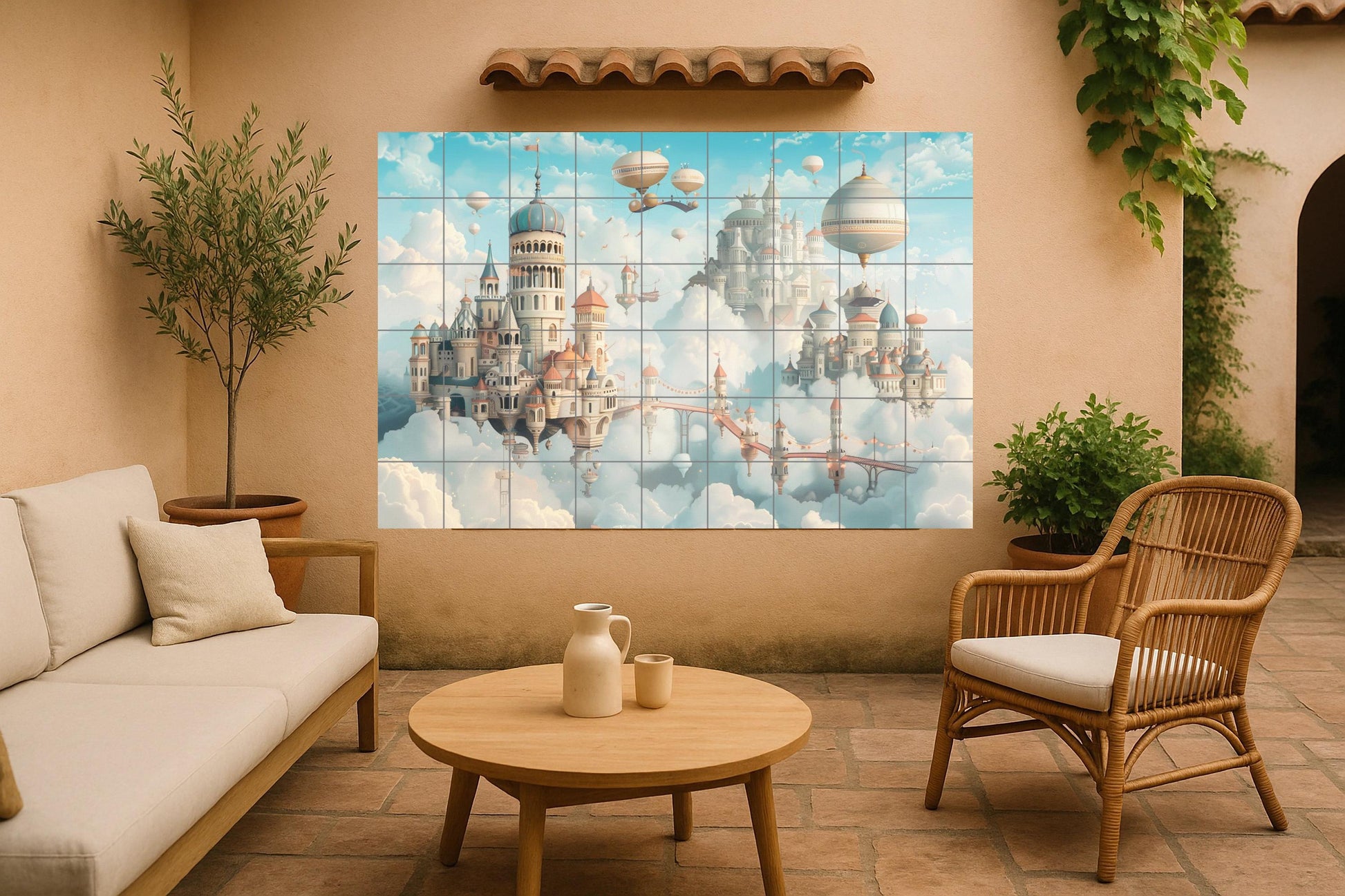 Mural de palacio flotante