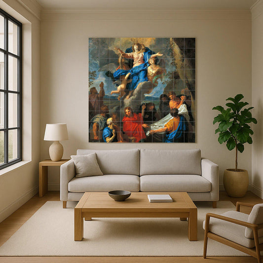 Ceramic Tile Mural: Asunción of Mary — Devotional Tile Art