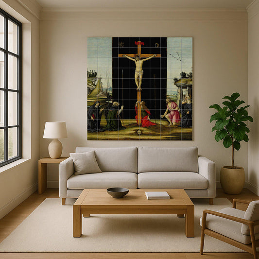 Ceramic Tile Mural: Crucifixion of Christ — Christian Wall Art