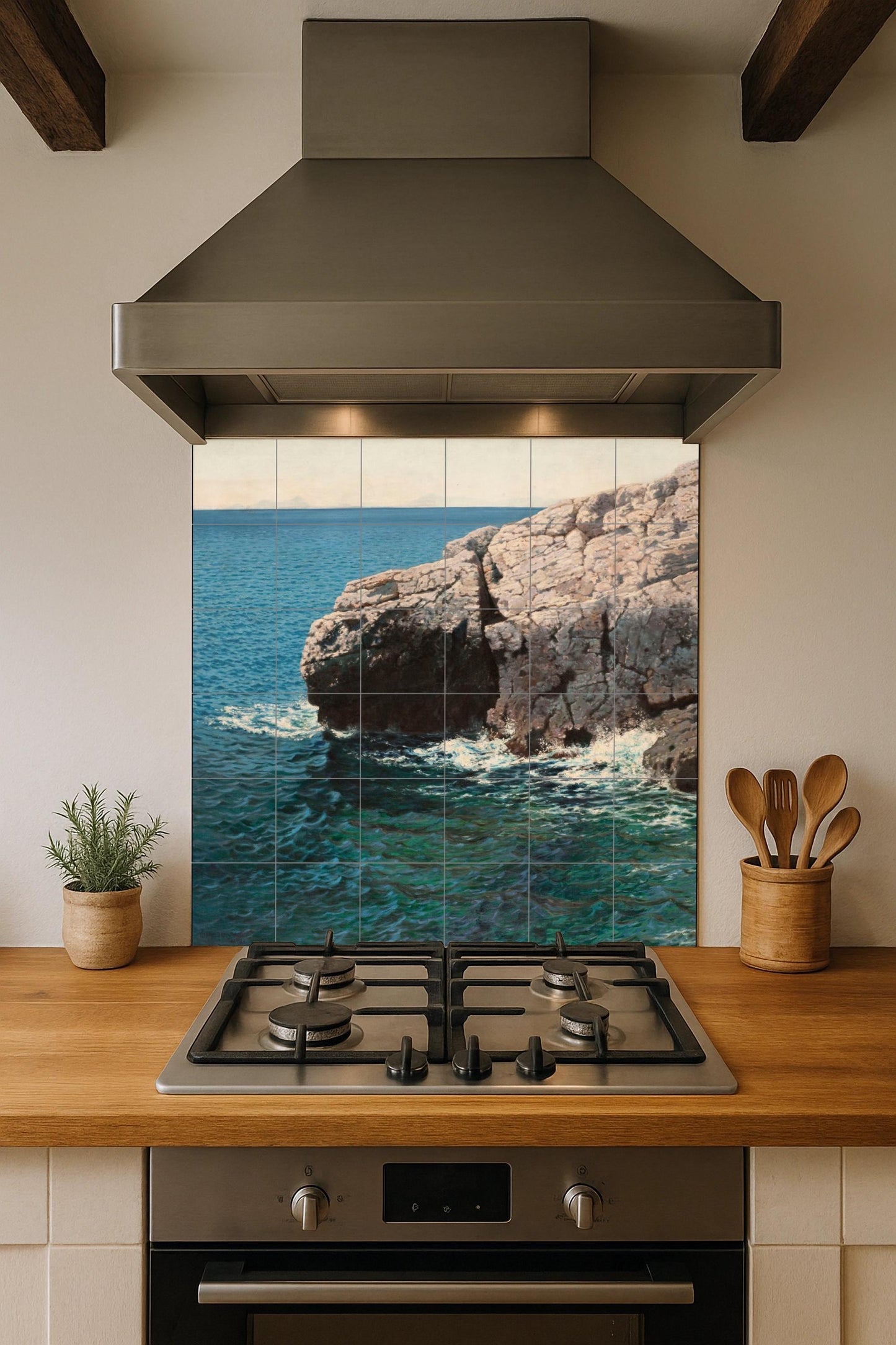 Acantilados costeros — Arte di Mare e Costa, Arte da Parete in Ceramica