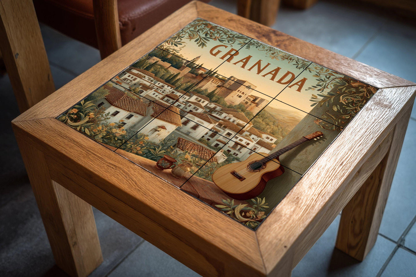 Fresque en Carrelage Grenade — Paysage Urbain en Carreaux