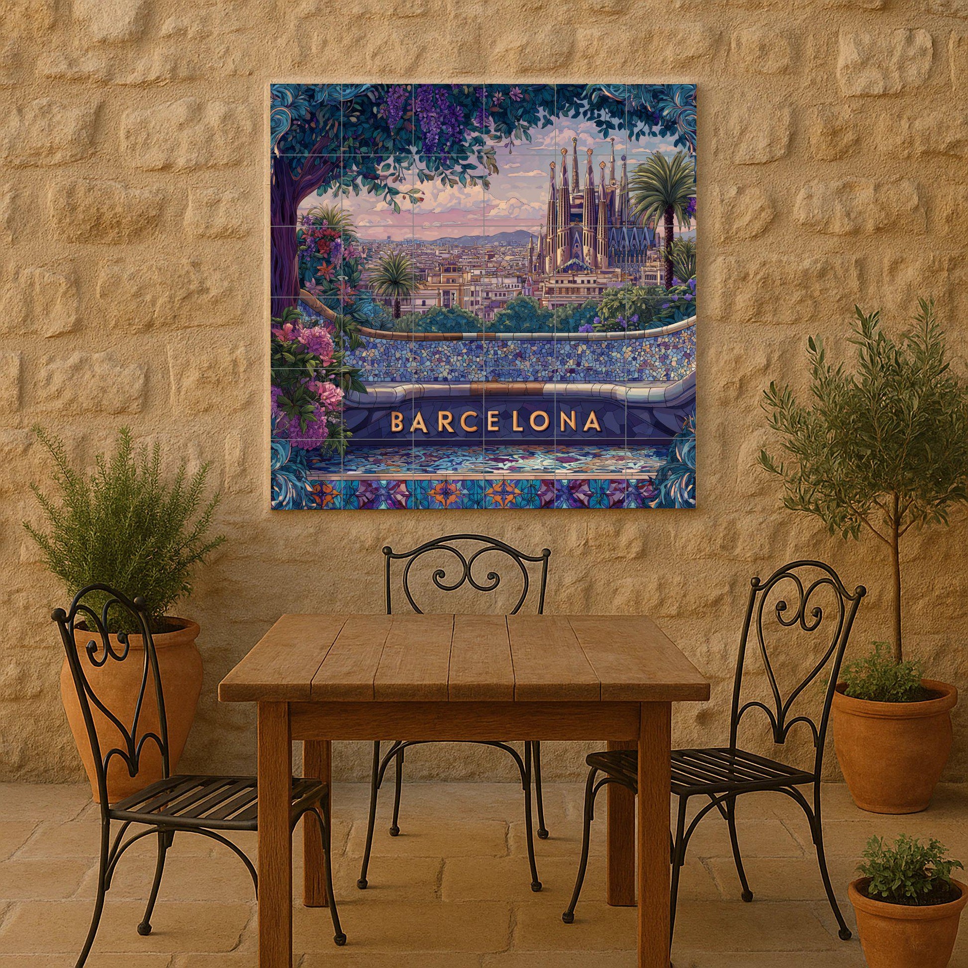 Barcelona — Christian Wall Art · Tile Wall Art