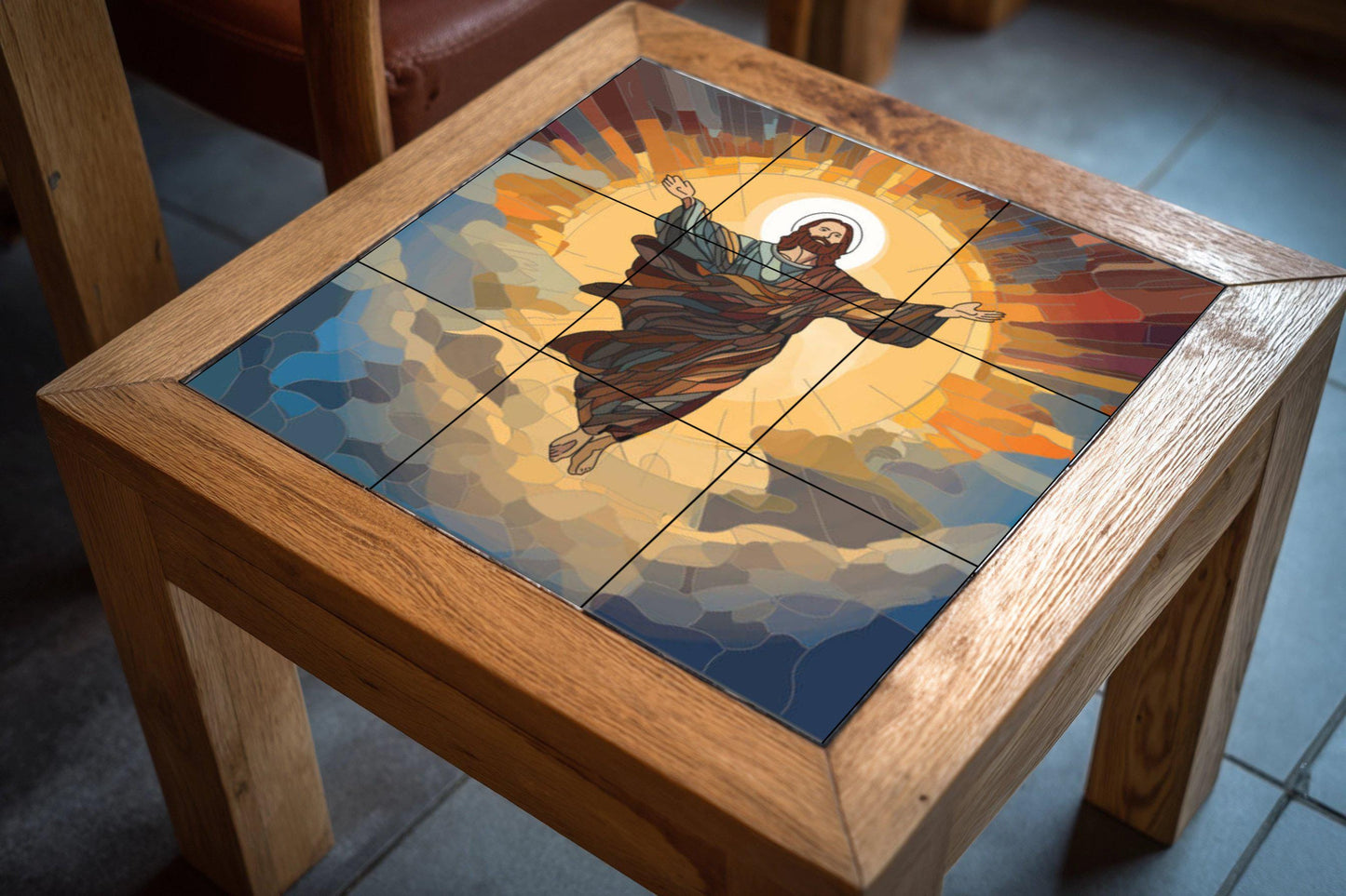 Ceramic Tile Mural: Christ Resucitado — Christian Wall Art