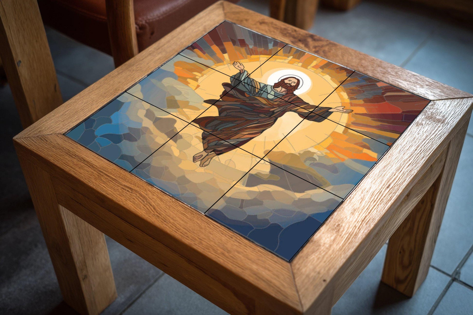 Ceramic Tile Mural: Christ Resucitado — Christian Wall Art