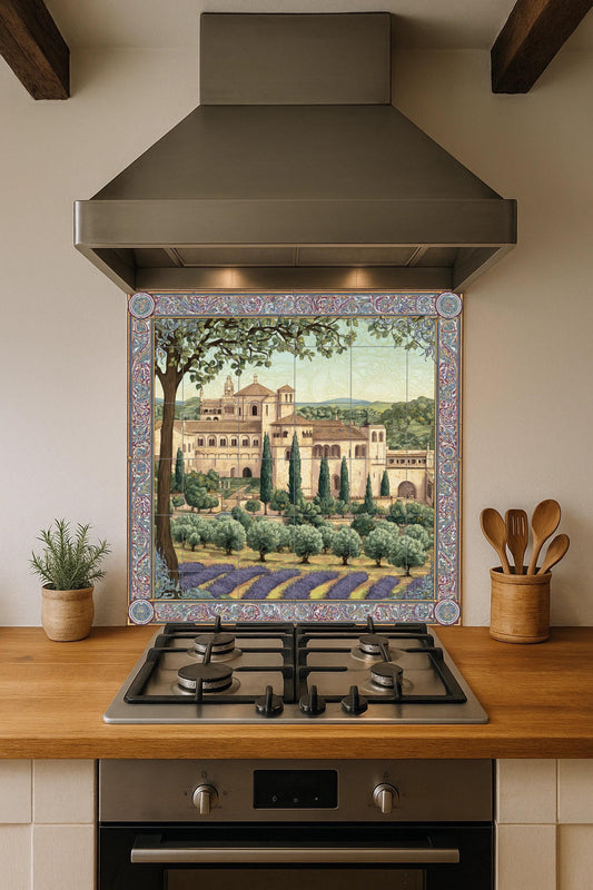Monasterio of Poblet — Devotional Tile Art · Ceramic Tile Mural