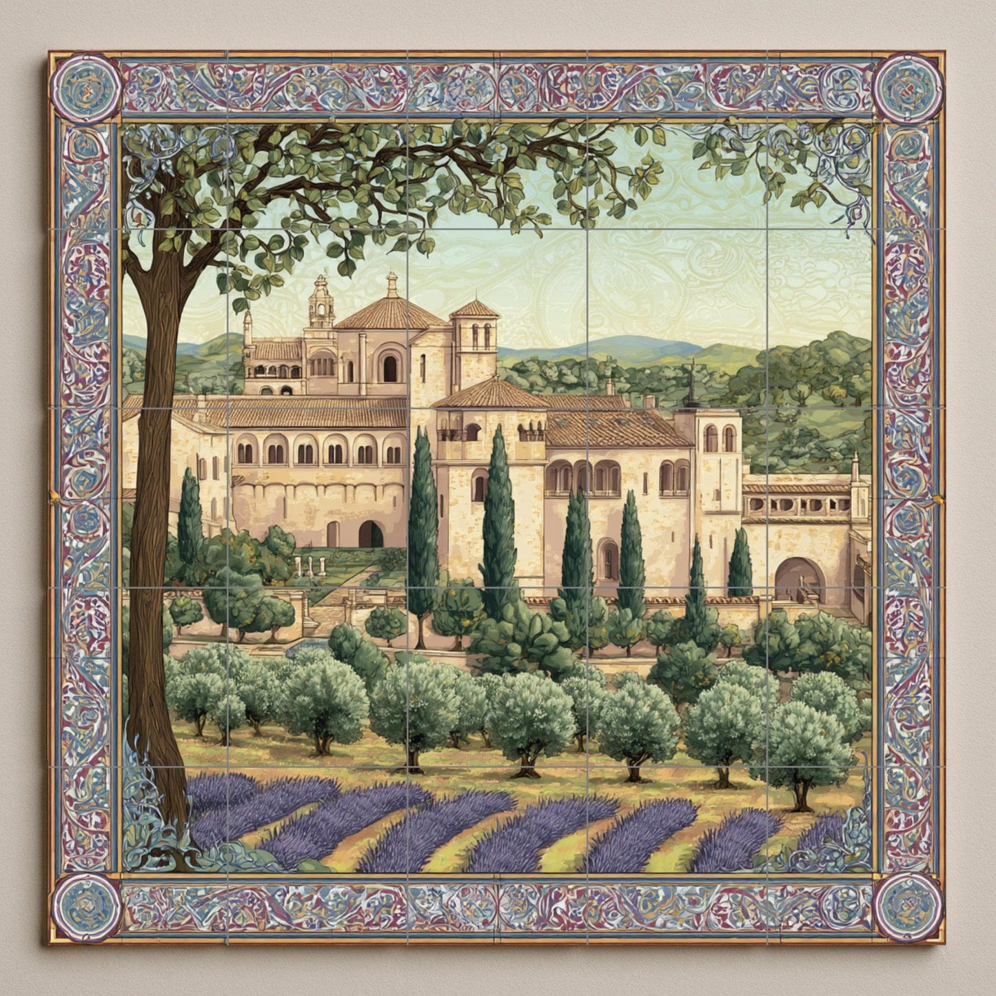 Murale in Piastrelle Monasterio di Poblet — Scena Biblica