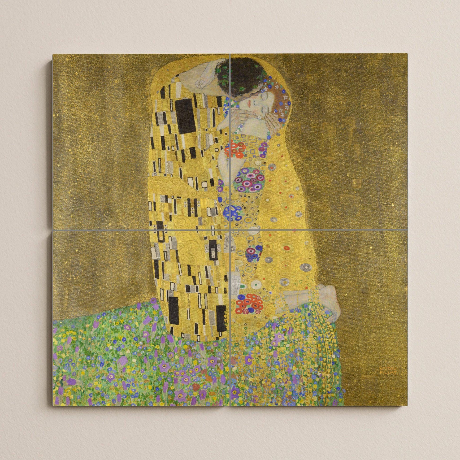 "il Beso" di Klimt · Murale Ceramico — Pittura Classica in Piastrelle
