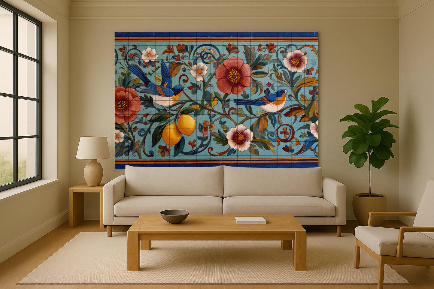 Mural de jardín siciliano