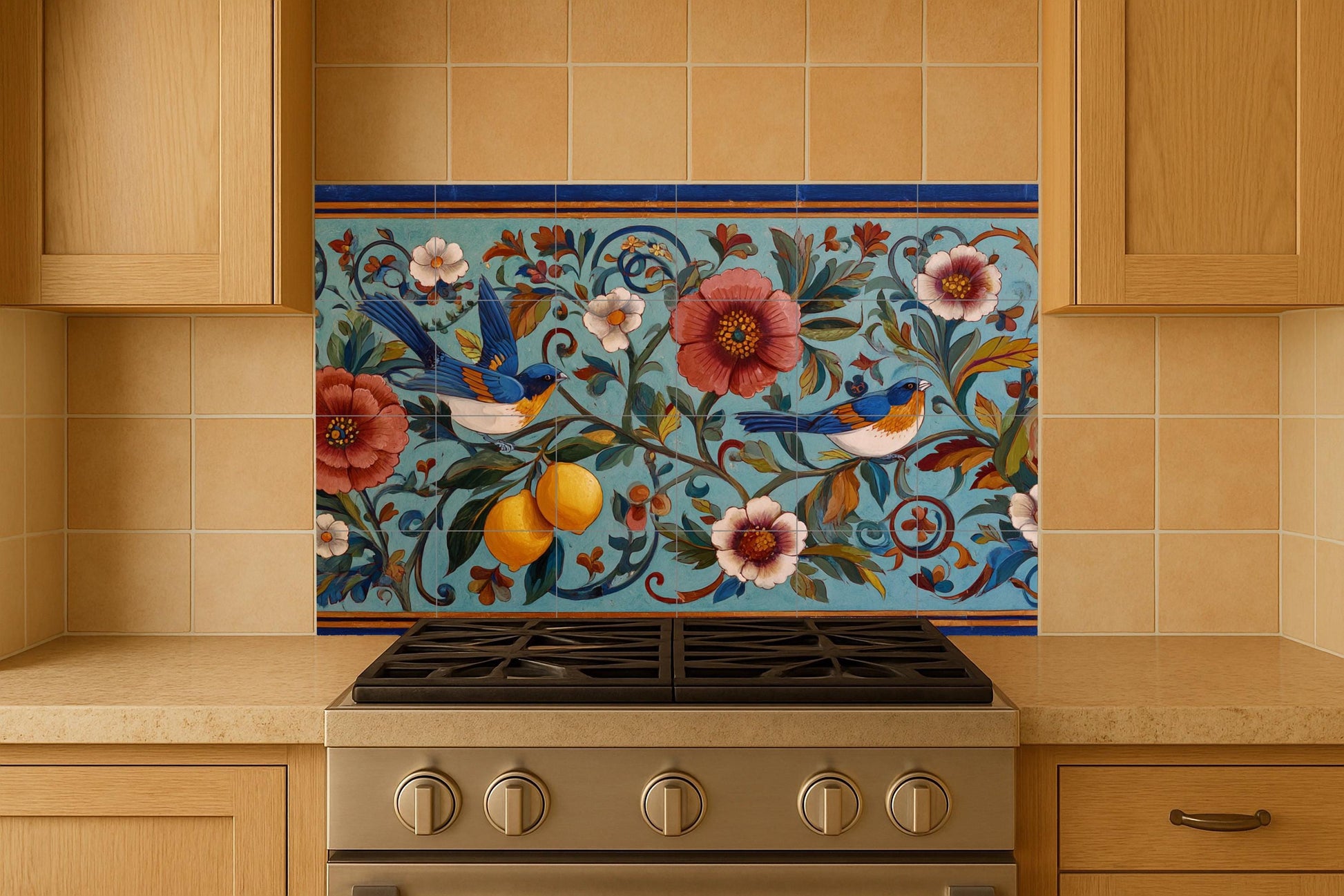 Mural de jardín siciliano