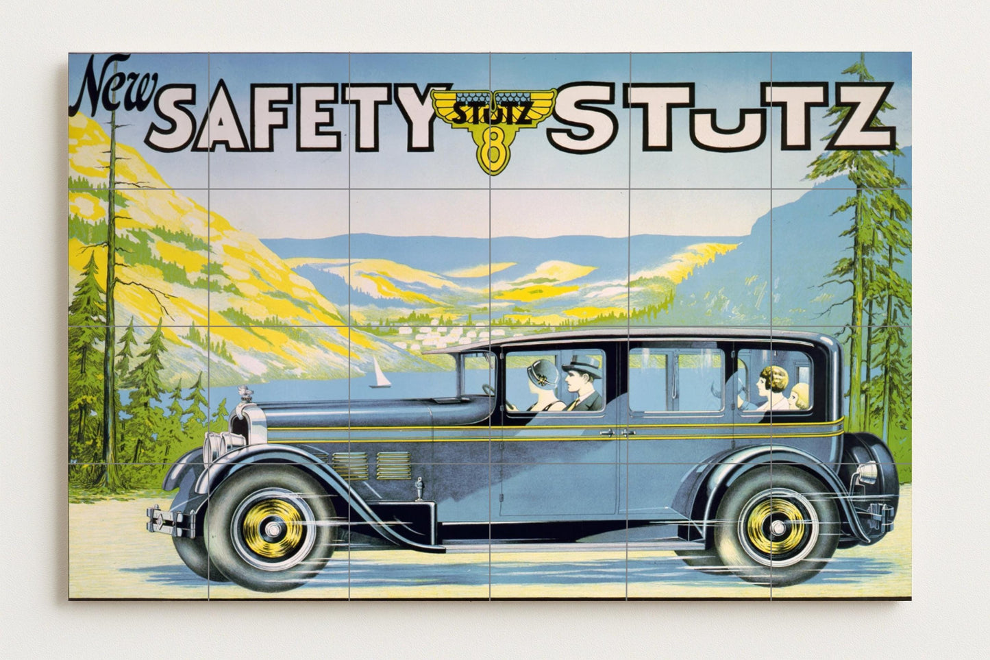 Coche Art Decó — Folk & Ornamental Art · Tile Wall Art