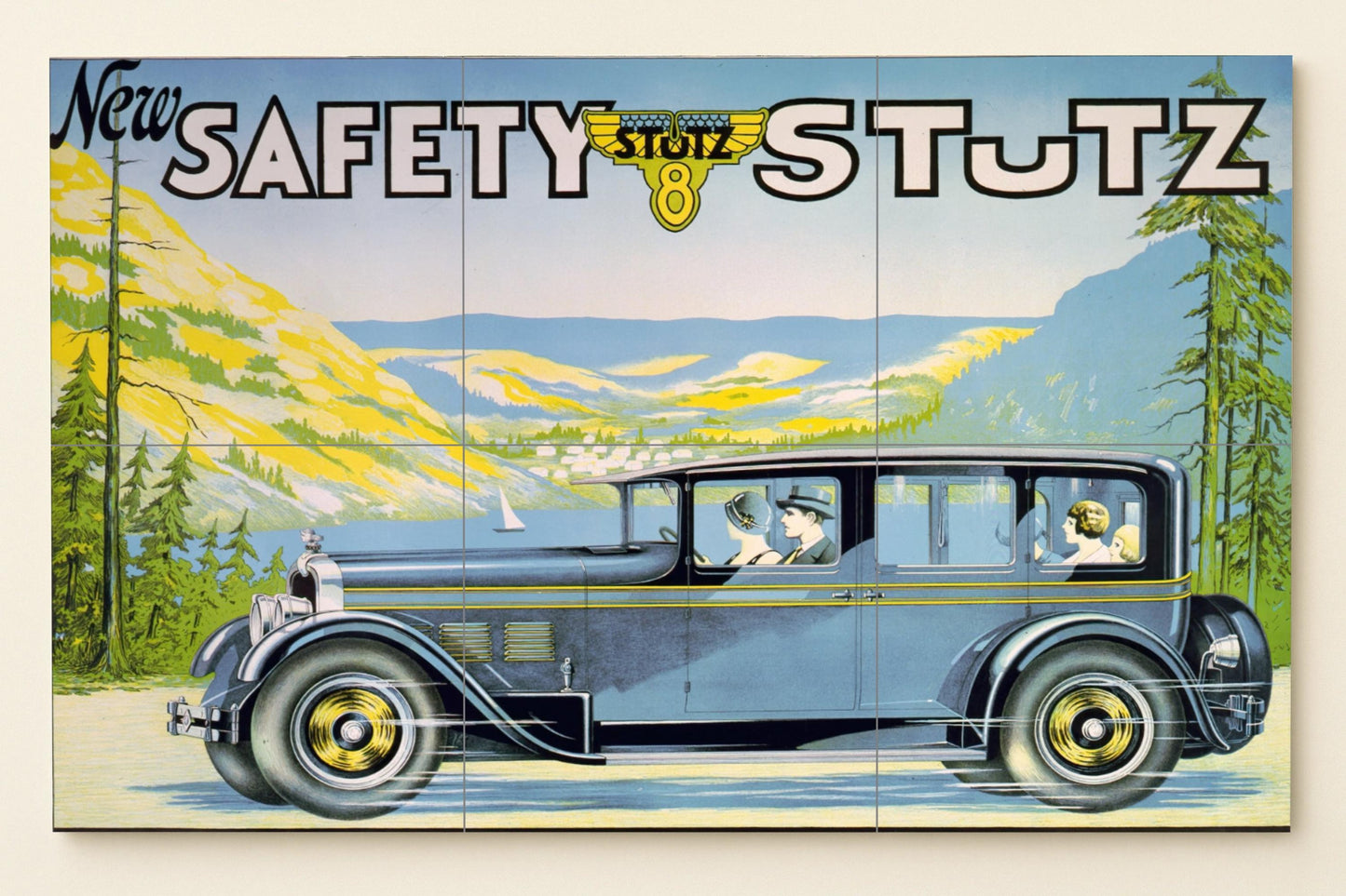Coche Art Decó — Folk & Ornamental Art · Tile Wall Art