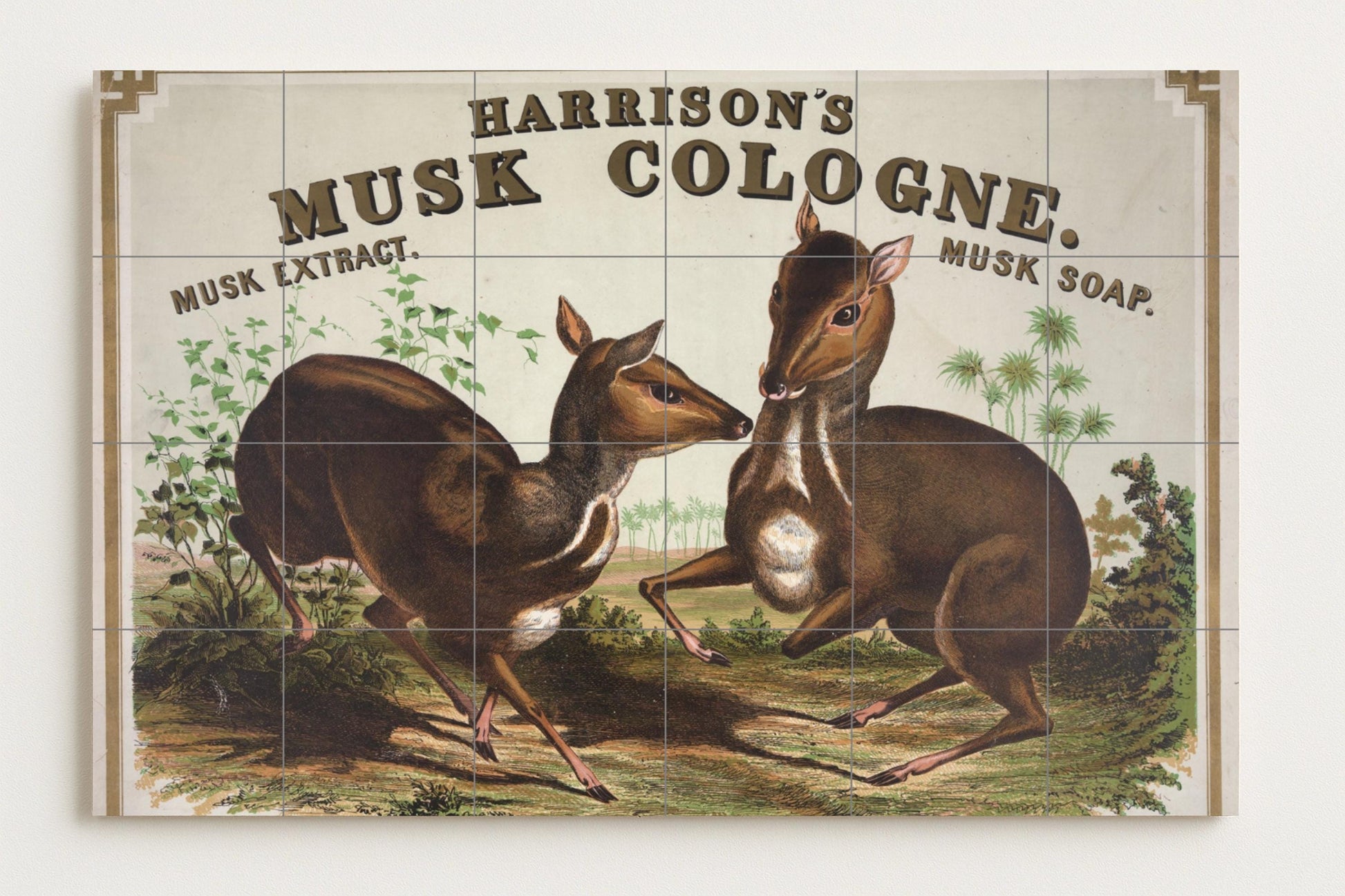 Cologne de almizcle Vintage · Fresque Céramique — Décor Mural Faune